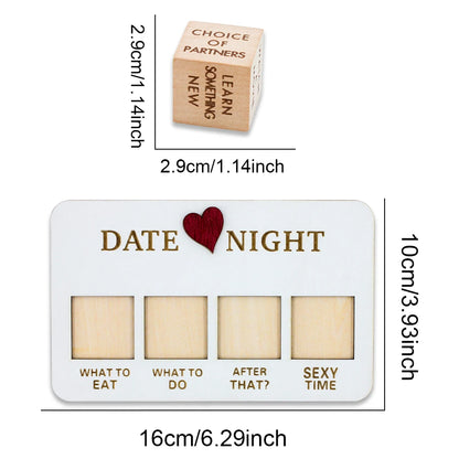 Date night Wooden dice dark