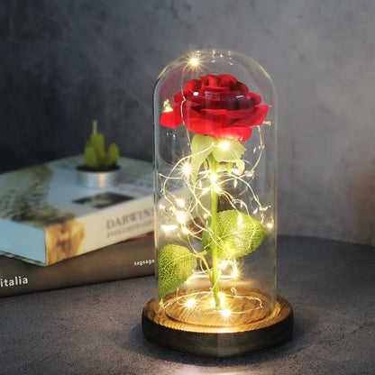 Eternal Rose in Glass Cover Valentine's Day Gift