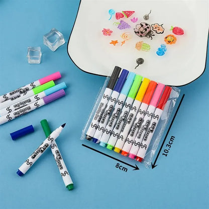 Magic watercolor pen color whiteboard pen children's DIY painting early education erasable floating painting floating in water