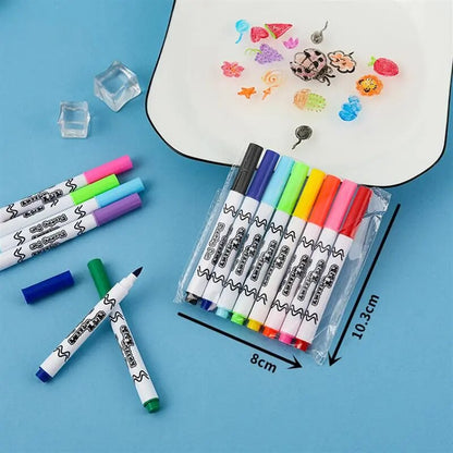 Magic Water Pen Color Whiteboard Pen Children'S DIY Painting Early Education Magic Pen Floating Drawings Markers Float In Water