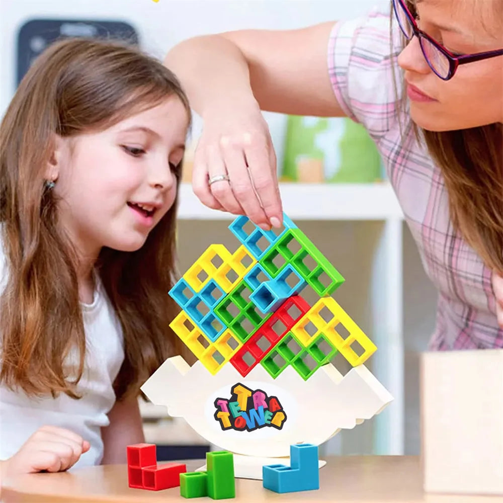 purelyahava™ Tetra Tower Building Block Game