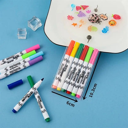 Magic Water Pen Color Whiteboard Pen Children'S DIY Painting Early Education Magic Pen Floating Drawings Markers Float In Water