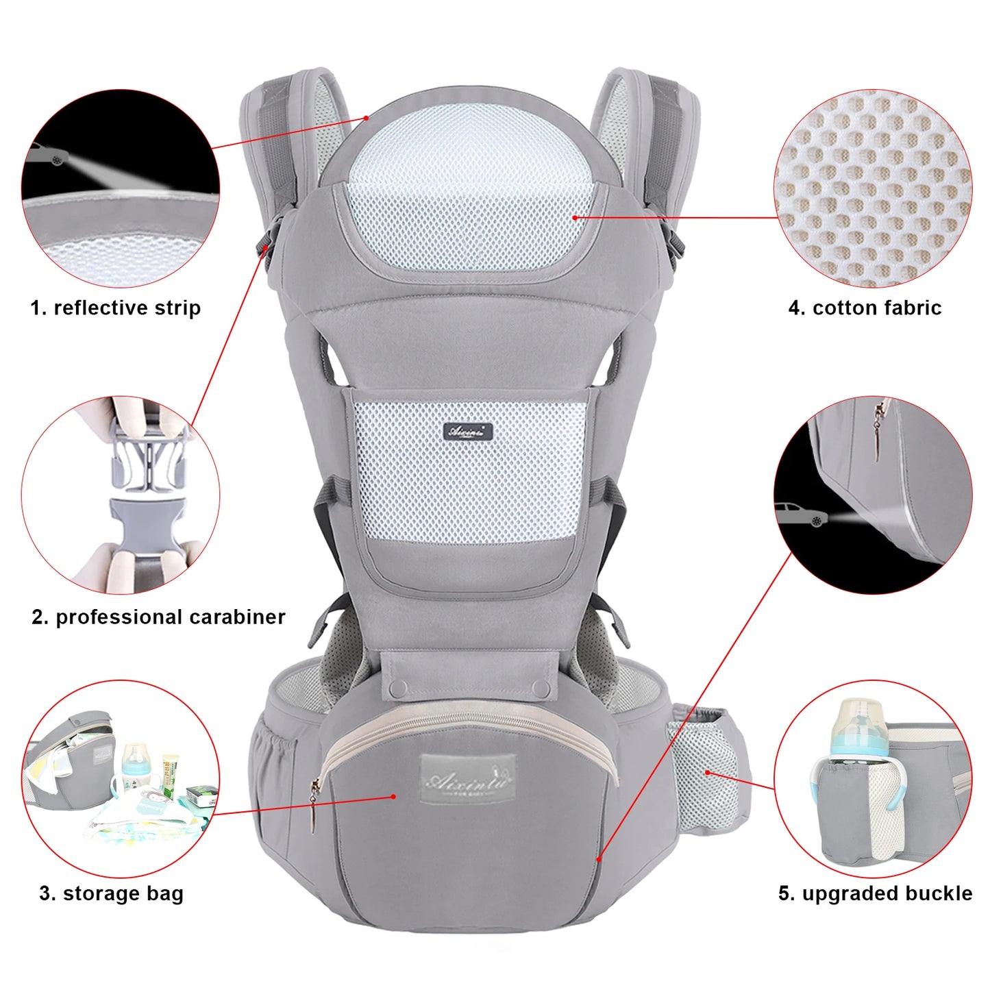 purelyahava™ Ergonomic Cotton Baby Carrier