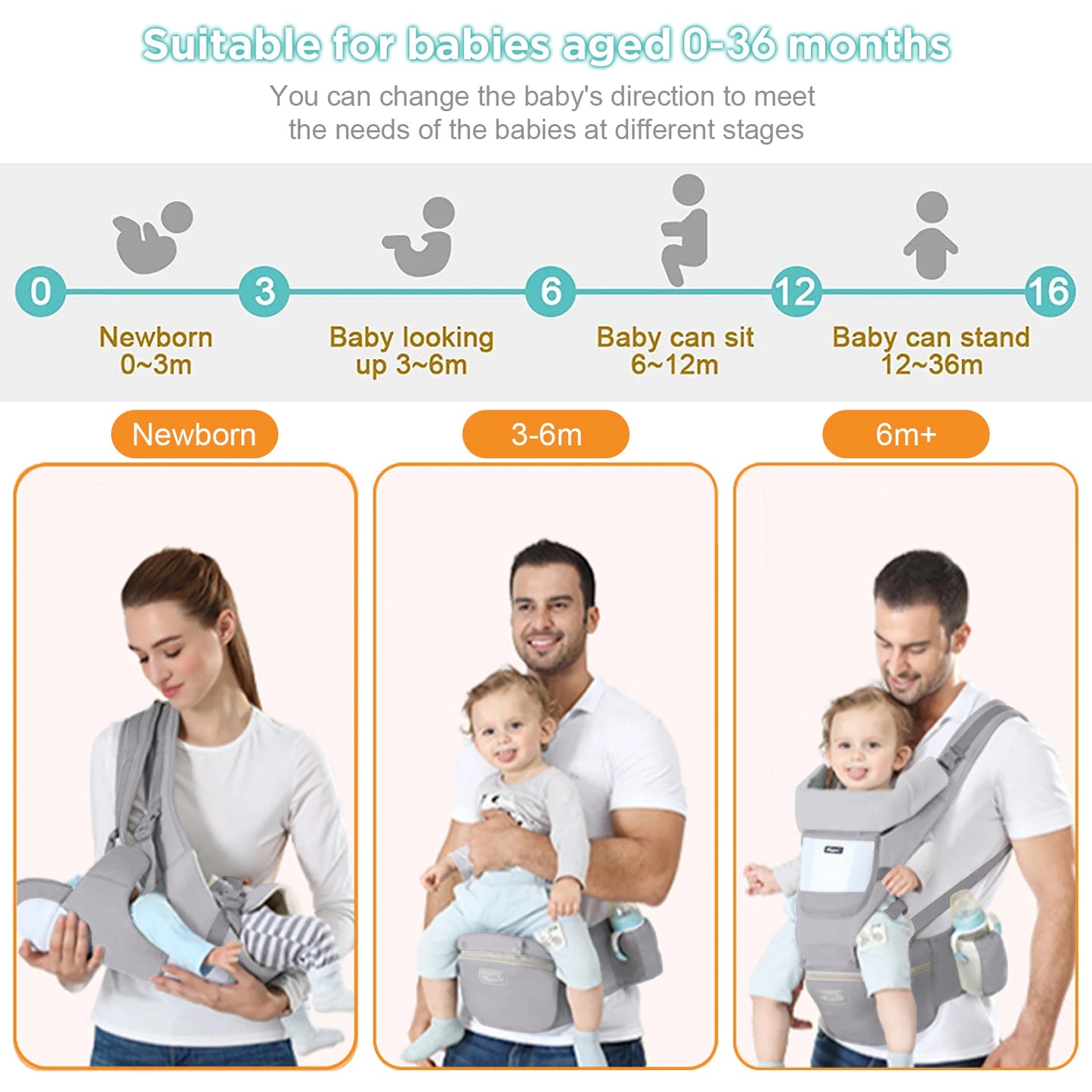 purelyahava™ Ergonomic Cotton Baby Carrier