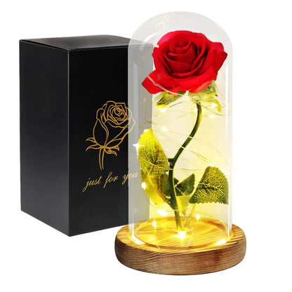 Eternal Rose in Glass Cover Valentine's Day Gift