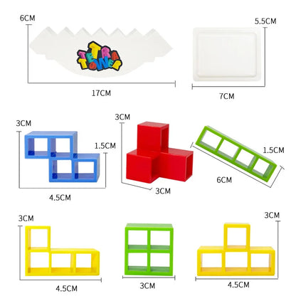 purelyahava™ Tetra Tower Building Block Game