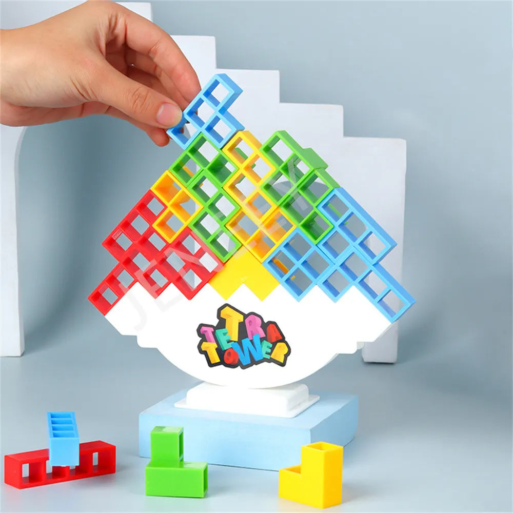 purelyahava™ Tetra Tower Building Block Game