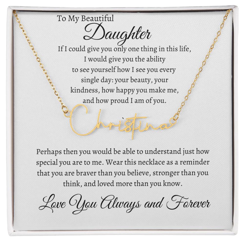 Customizable Signature Name Necklace